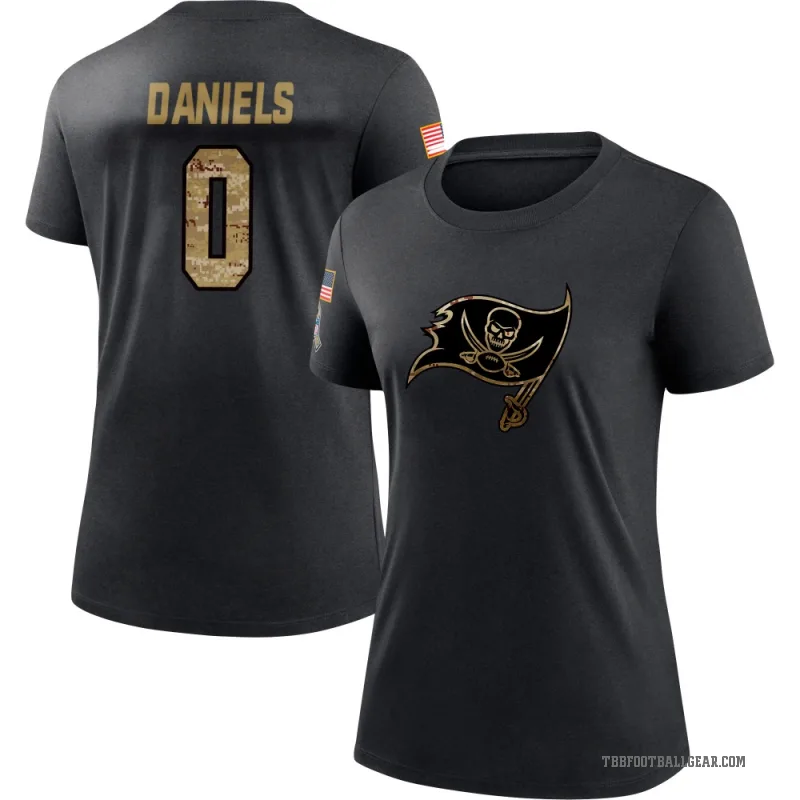 Jalon Daniels Women's Black Tampa Bay Buccaneers 2020 Salute To Service Performance T-Shirt