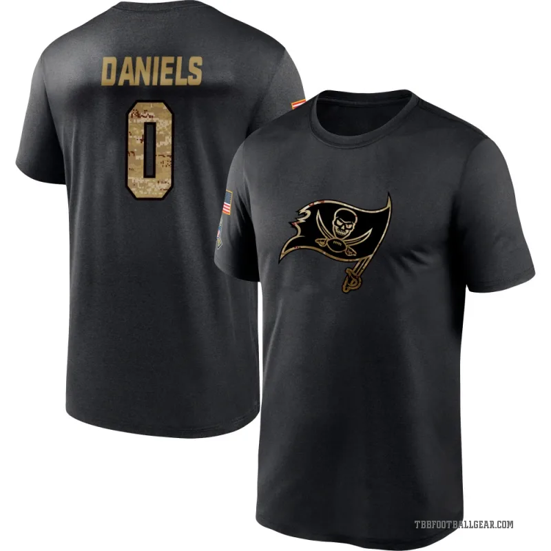 Jalon Daniels Youth Black Tampa Bay Buccaneers 2020 Salute To Service Performance T-Shirt