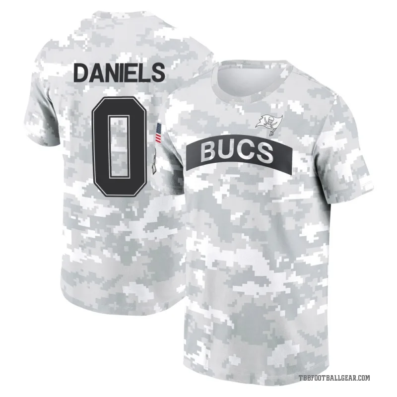 Jalon Daniels Youth Camo Tampa Bay Buccaneers Arctic 2024 Salute to Service Performance T-Shirt