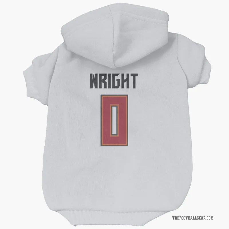 Javin Wright  White Tampa Bay Buccaneers  Cat & Dog Pet Hoodie
