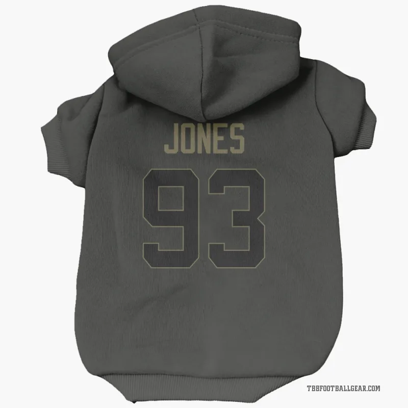 Jayson Jones  Black Tampa Bay Buccaneers  Service Cat & Dog Pet Hoodie