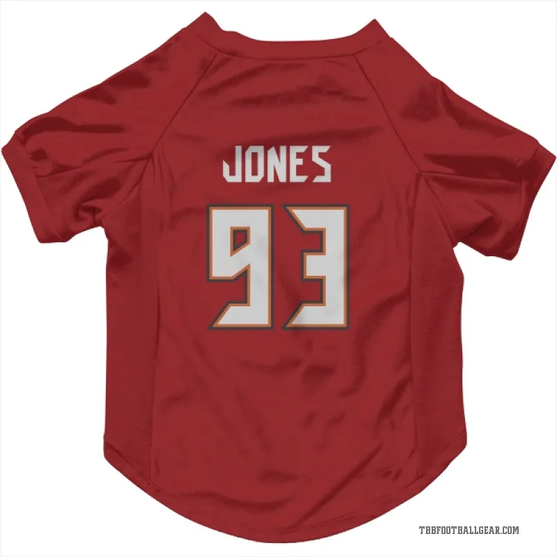 Jayson Jones  Red Tampa Bay Buccaneers  Cat & Dog Pet Jersey