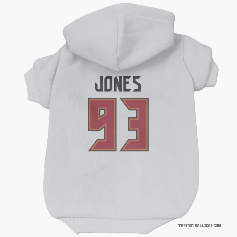 Jayson Jones  White Tampa Bay Buccaneers  Cat & Dog Pet Hoodie