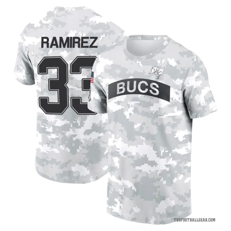 Jose Ramirez Youth Camo Tampa Bay Buccaneers Arctic 2024 Salute to Service Performance T-Shirt