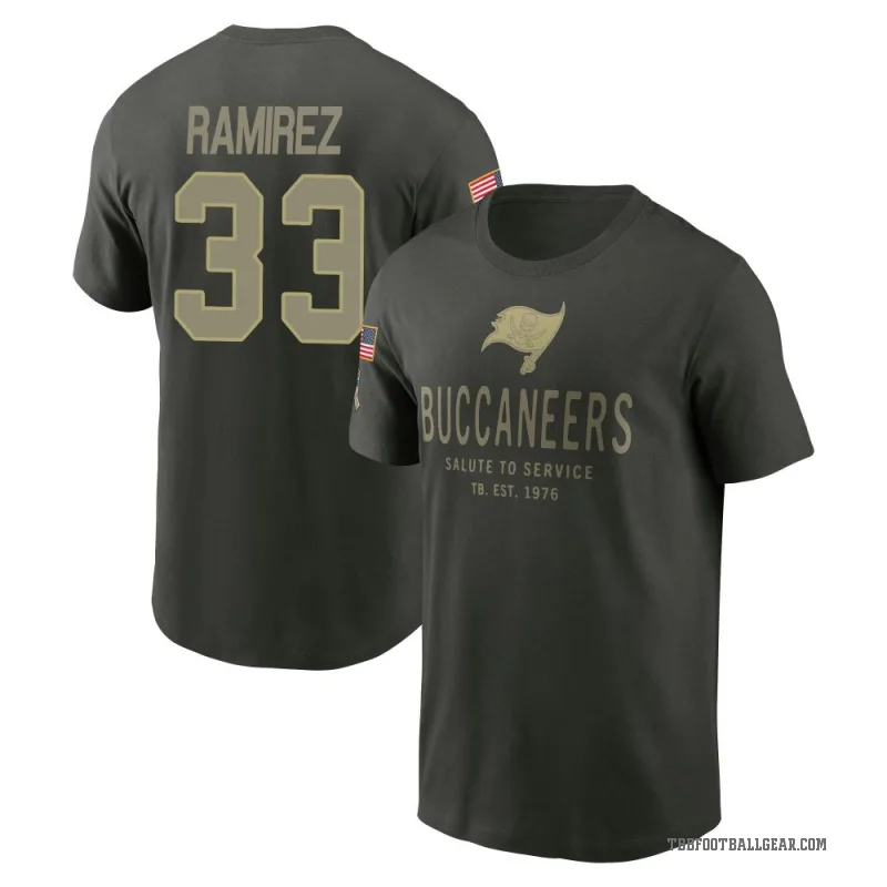 Jose Ramirez Youth Green Tampa Bay Buccaneers Forest/ 2025 Salute to Service Sideline Primary Edge T-Shirt