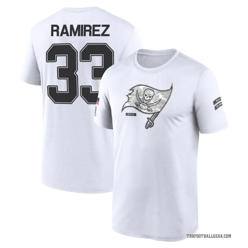 Jose Ramirez Youth White Tampa Bay Buccaneers 2024 Salute to Service Performance T-Shirt