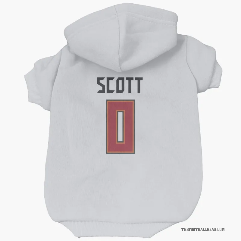 Keionte Scott  White Tampa Bay Buccaneers  Cat & Dog Pet Hoodie