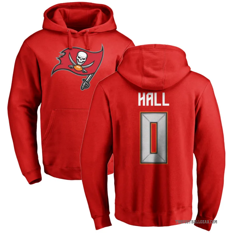 Kemon Hall Men's Red Tampa Bay Buccaneers Pro Line Logo Pullover Hoodie