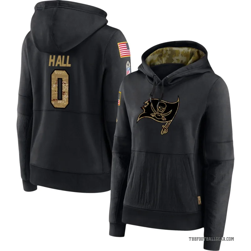Kemon Hall Women's Black Tampa Bay Buccaneers 2020 Salute to Service Sideline Performance Pullover Hoodie