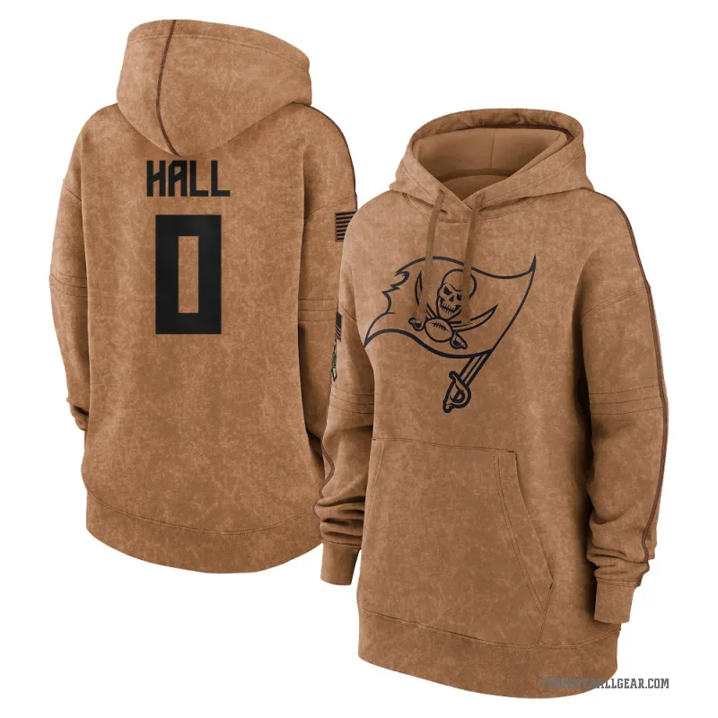Kemon Hall Women's Brown Tampa Bay Buccaneers 2023 Salute To Service Pullover Hoodie