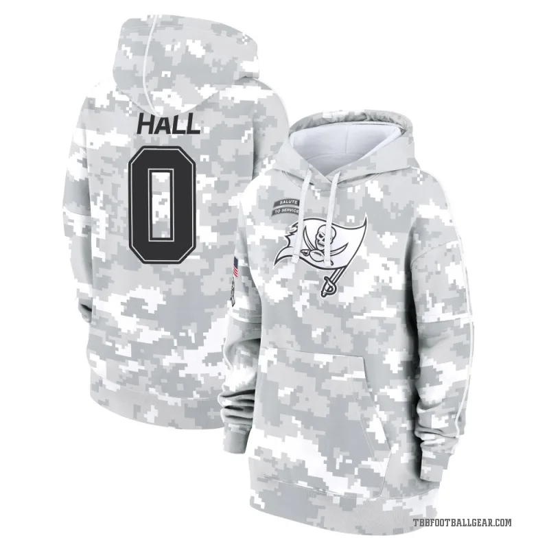 Kemon Hall Women's Camo Tampa Bay Buccaneers Arctic 2024 Salute to Service Club Fleece Pullover Hoodie
