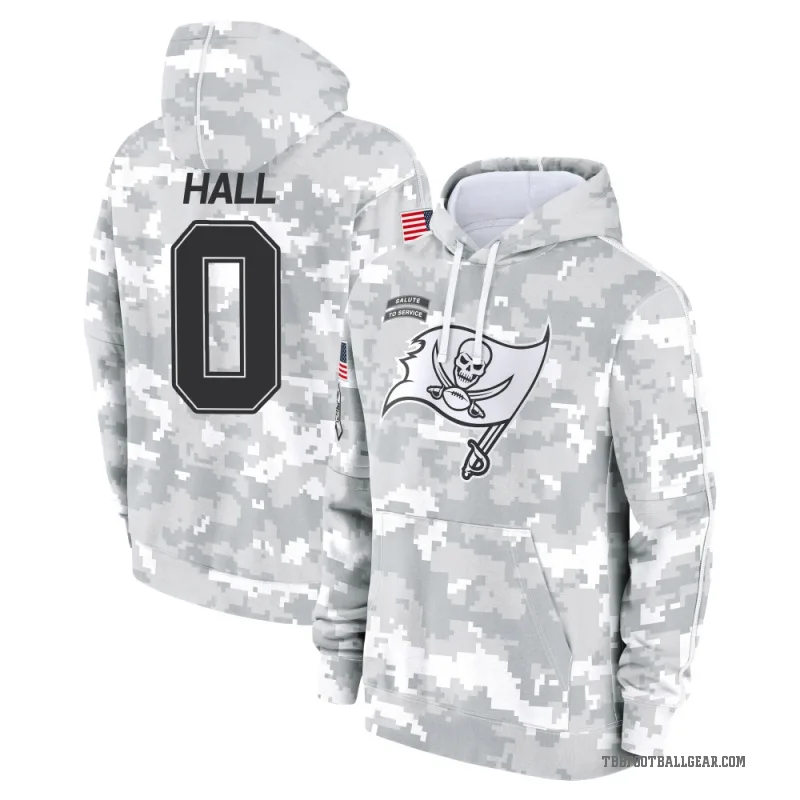 Kemon Hall Youth Camo Tampa Bay Buccaneers Arctic 2024 Salute to Service Club Fleece Pullover Hoodie