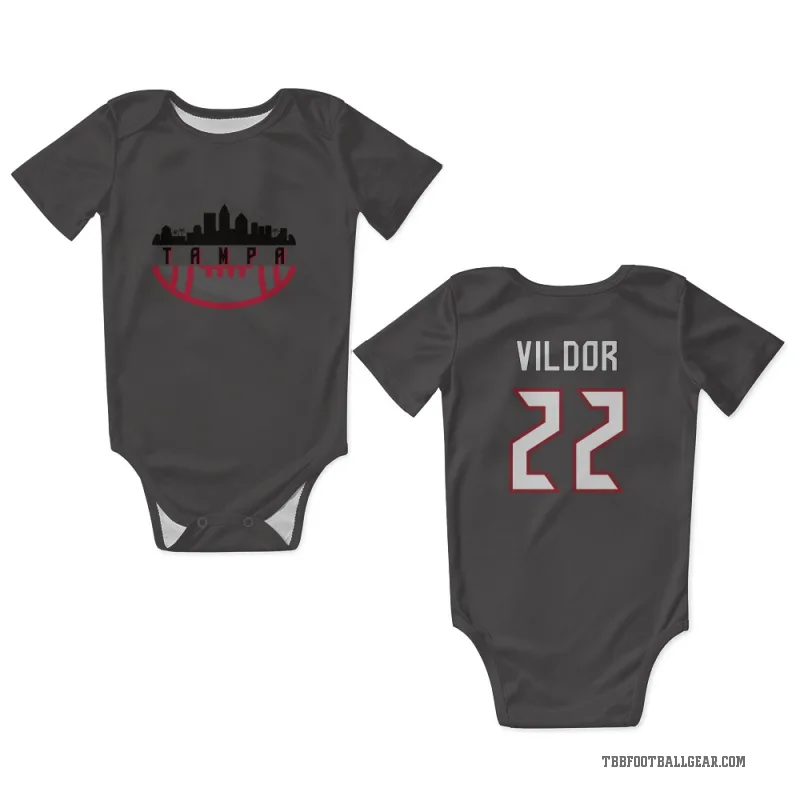 Kindle Vildor  Tampa Bay Buccaneers   Pewter Newborn & Infant Bodysuit