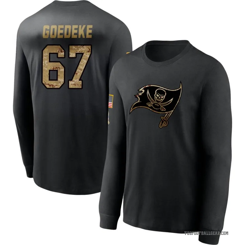 Luke Goedeke Men's Black Tampa Bay Buccaneers 2020 Salute To Service Sideline Performance Long Sleeve T-Shirt