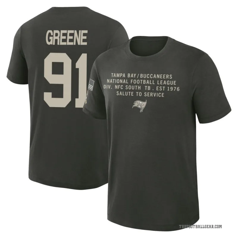Mike Greene Men's Green Tampa Bay Buccaneers Dark/ 2025 Salute to Service Sideline Slub T-Shirt