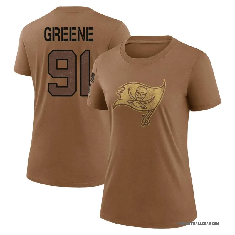 Mike Greene Women's Green Tampa Bay Buccaneers Brown 2023 Salute To Service Performance T-Shirt