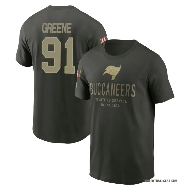 Mike Greene Youth Green Tampa Bay Buccaneers Forest/ 2025 Salute to Service Sideline Primary Edge T-Shirt