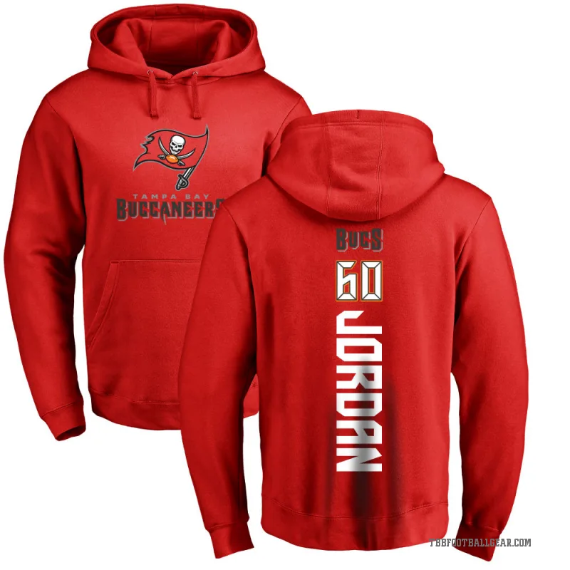 Mike Jordan Men's Red Tampa Bay Buccaneers Pro Line Backer Pullover Hoodie