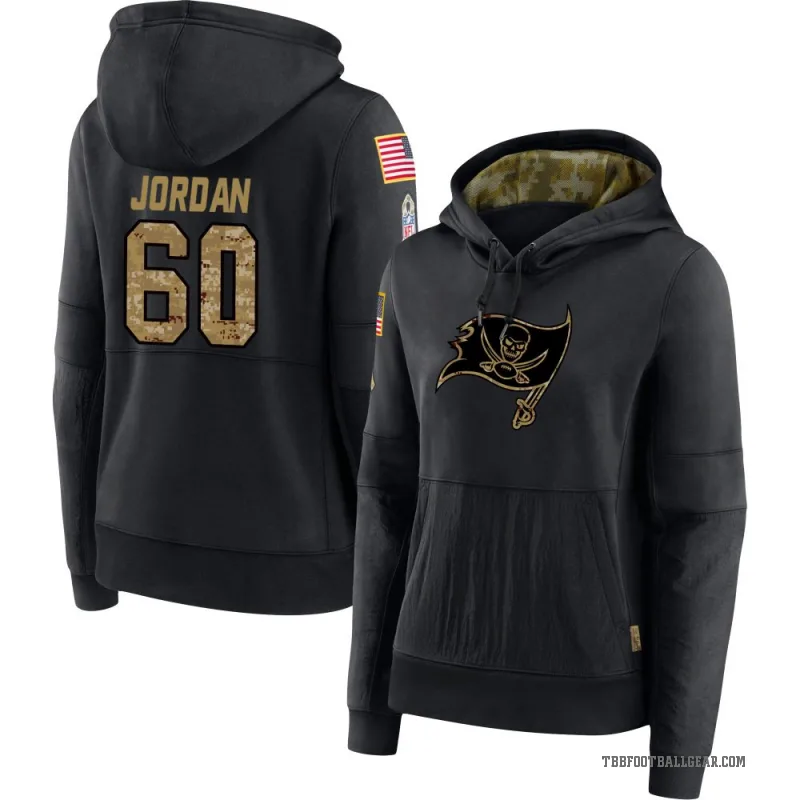 Mike Jordan Women's Black Tampa Bay Buccaneers 2020 Salute to Service Sideline Performance Pullover Hoodie