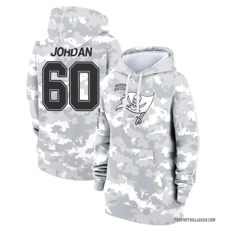 Mike Jordan Women's Camo Tampa Bay Buccaneers Arctic 2024 Salute to Service Club Fleece Pullover Hoodie