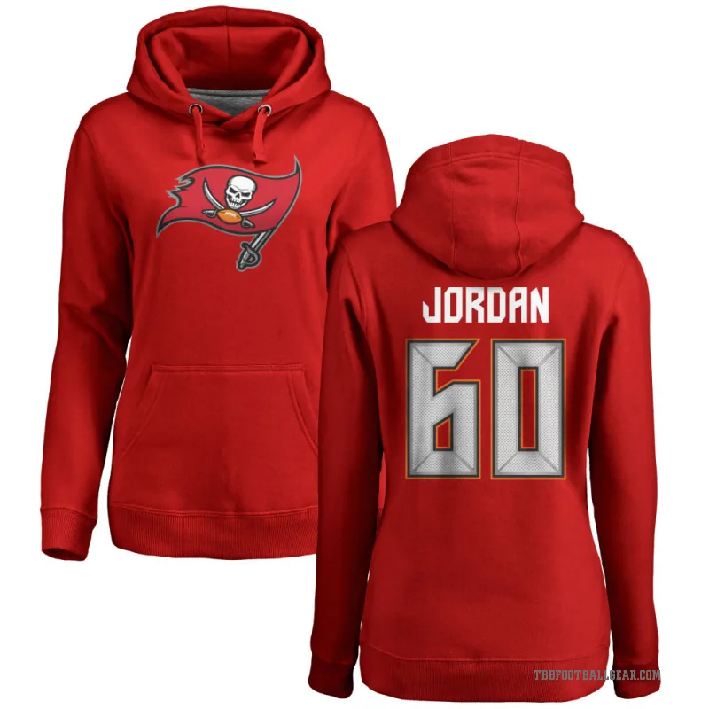 Mike Jordan Women's Red Tampa Bay Buccaneers Pro Line Logo Pullover Hoodie