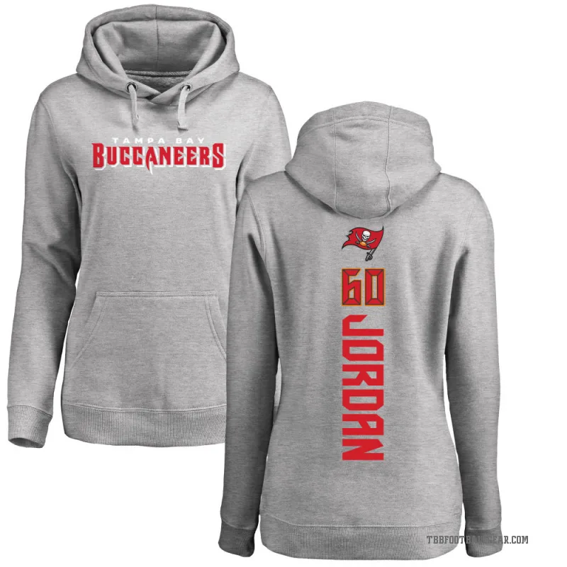 Mike Jordan Women's Tampa Bay Buccaneers Pro Line Ash Backer Pullover Hoodie