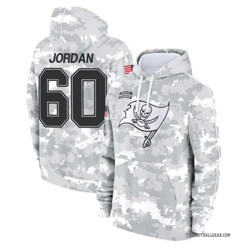 Mike Jordan Youth Camo Tampa Bay Buccaneers Arctic 2024 Salute to Service Club Fleece Pullover Hoodie