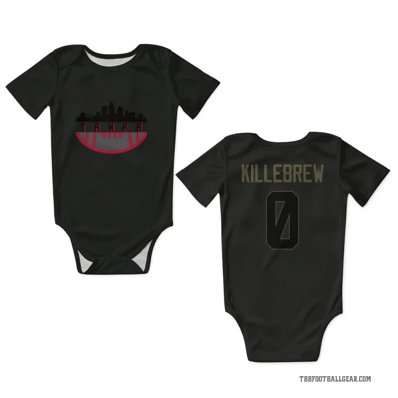 Miles Killebrew  Black Tampa Bay Buccaneers  Service Newborn & Infant Bodysuit
