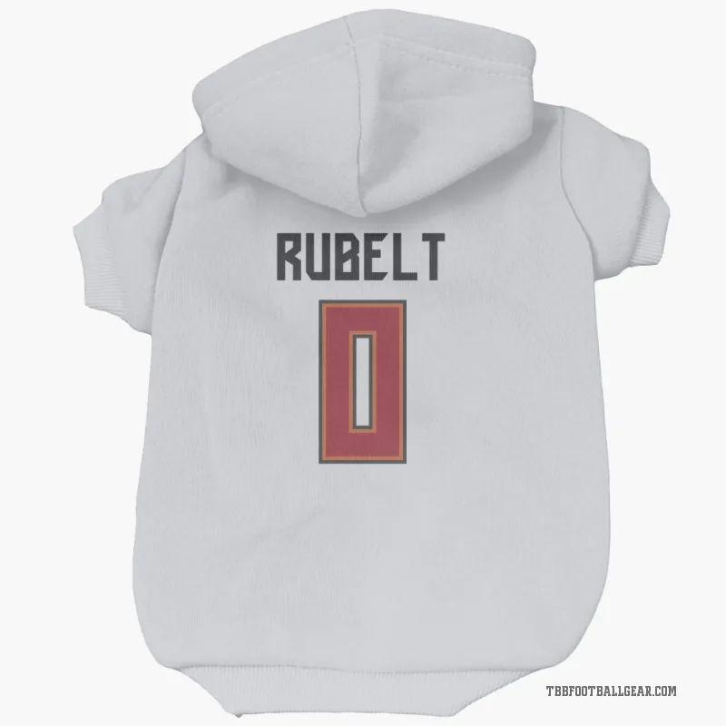 Paul Rubelt  White Tampa Bay Buccaneers  Cat & Dog Pet Hoodie