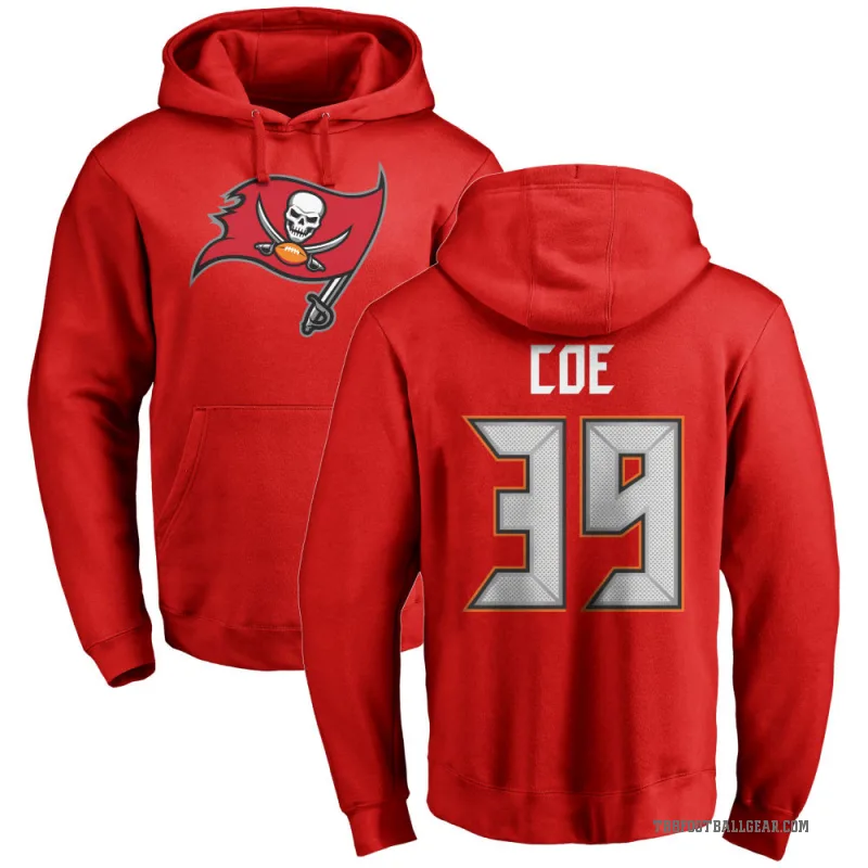 Ryan Coe Men's Red Tampa Bay Buccaneers Pro Line Logo Pullover Hoodie