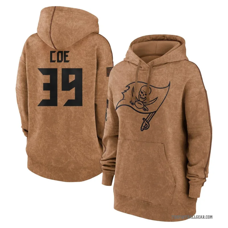 Ryan Coe Women's Brown Tampa Bay Buccaneers 2023 Salute To Service Pullover Hoodie