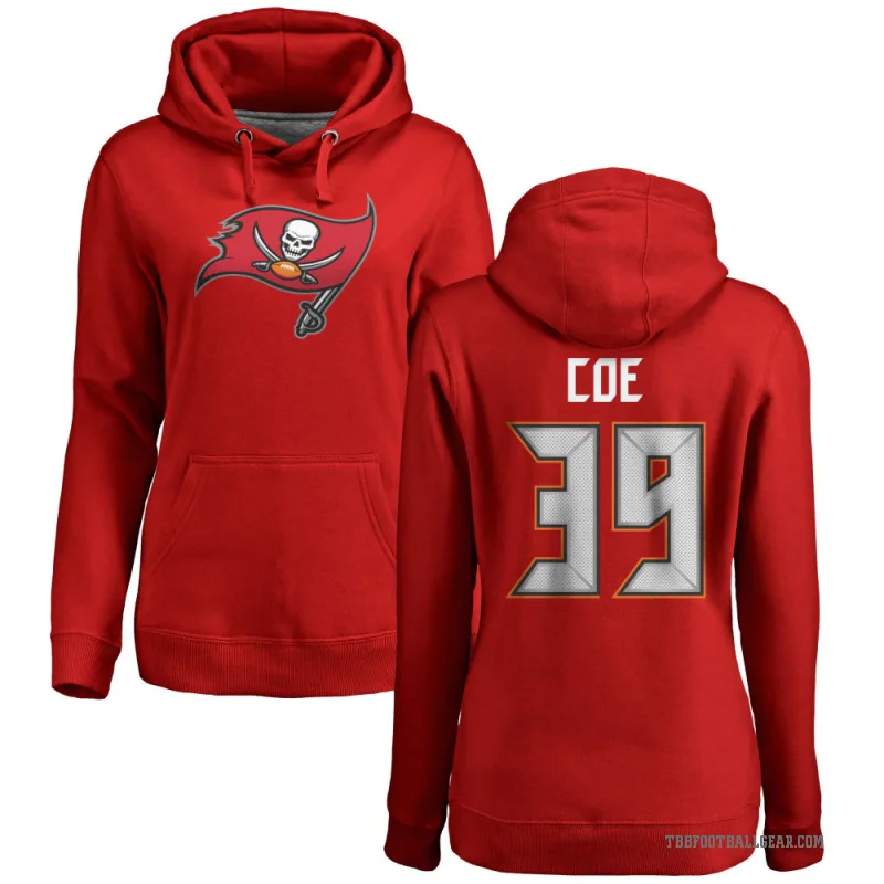 Ryan Coe Women's Red Tampa Bay Buccaneers Pro Line Logo Pullover Hoodie