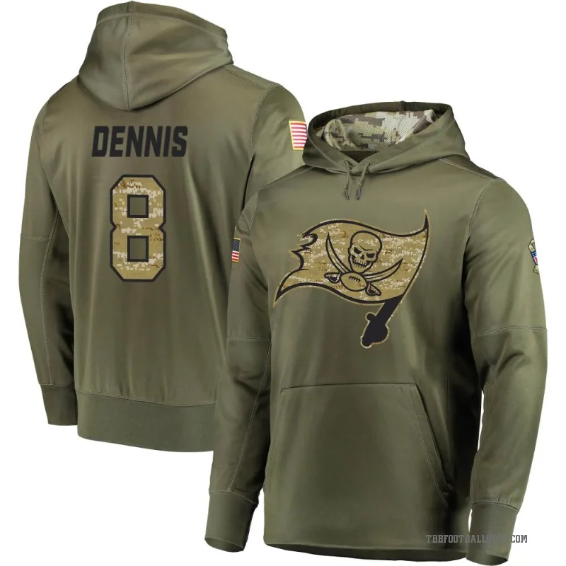 SirVocea Dennis Men's Olive Tampa Bay Buccaneers Salute to Service Pullover Hoodie