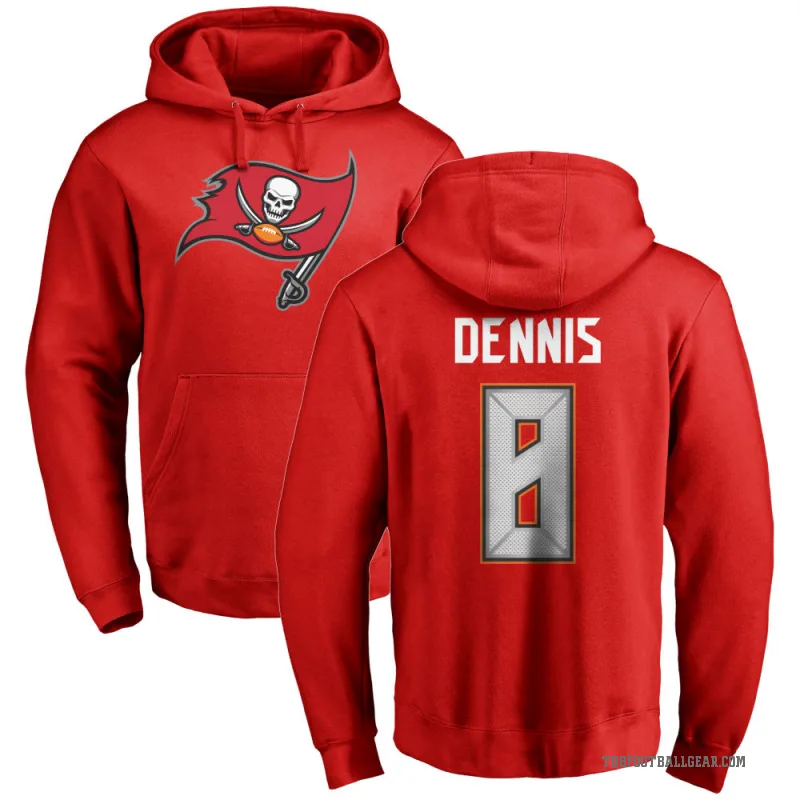 SirVocea Dennis Men's Red Tampa Bay Buccaneers Pro Line Logo Pullover Hoodie