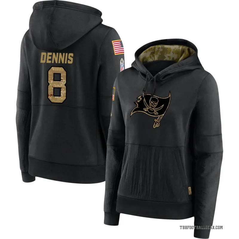 SirVocea Dennis Women's Black Tampa Bay Buccaneers 2020 Salute to Service Sideline Performance Pullover Hoodie