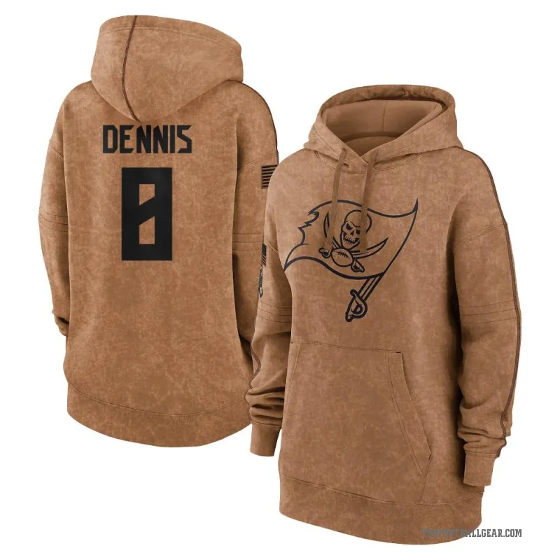 SirVocea Dennis Women's Brown Tampa Bay Buccaneers 2023 Salute To Service Pullover Hoodie