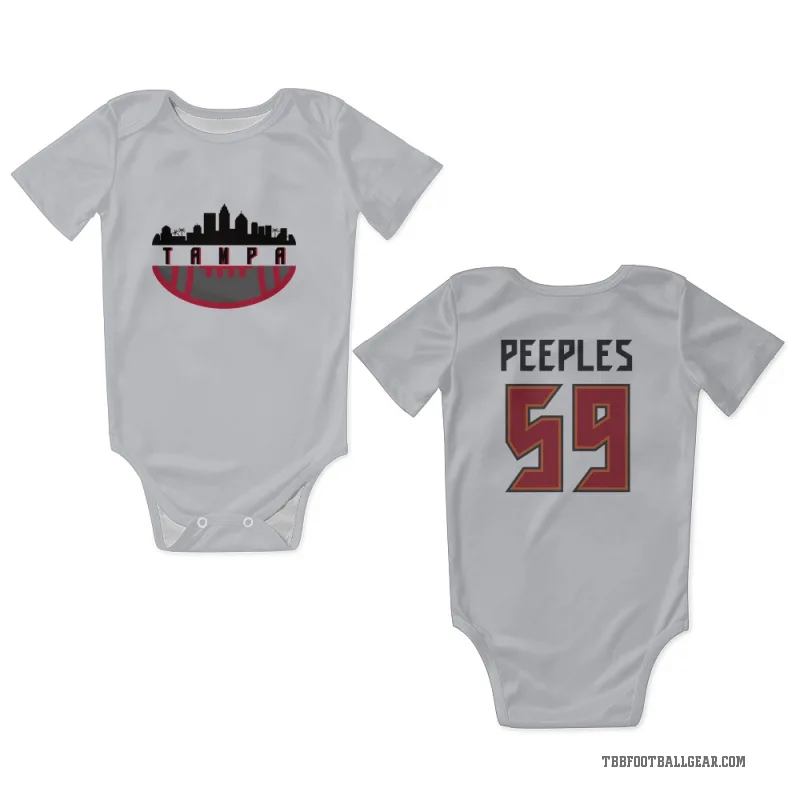 Warren Peeples  White Tampa Bay Buccaneers  Newborn & Infant Bodysuit